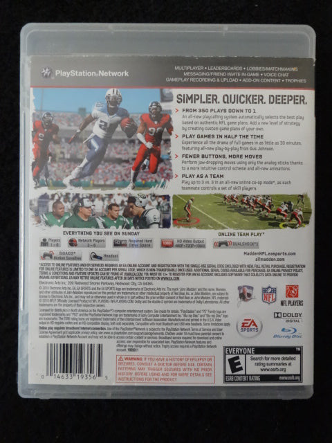 Madden NFL 11 Sony PlayStation 3