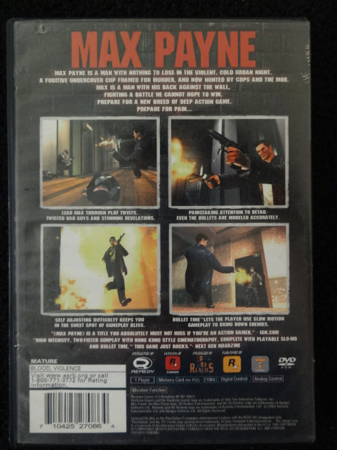 Max Payne Sony PlayStation 2