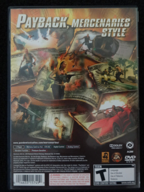 Mercenaries 2 World In Flames Sony PlayStation 2