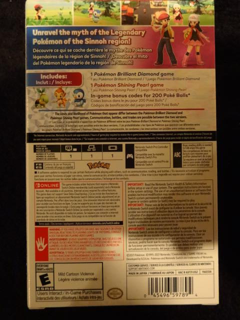 Pokemon Brilliant Diamond Pokemon Shining Pearl Double Pack Nintendo Switch