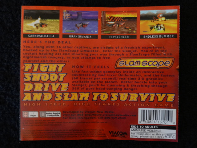 Slam Scope Back Art Sony PlayStation