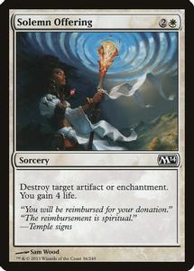 Solemn Offering Magic The Gathering Magic 2014 M14