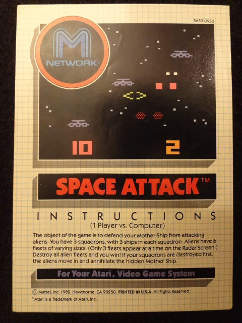Space Attack Label Space Attack (Game NOT Included) – Many Cool Things