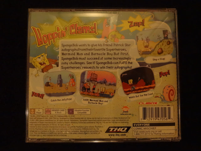 SpongeBox Squarepants Supersponge Sony PlayStation