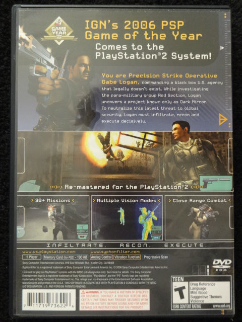 Syphon Filter Dark Mirror Sony PlayStation 2