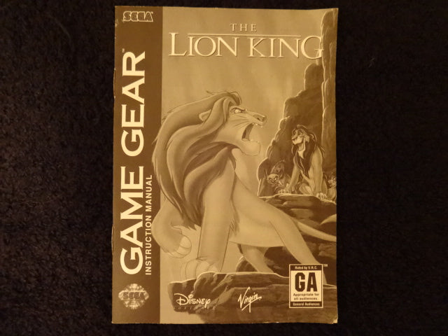 The Lion King Sega Game Gear
