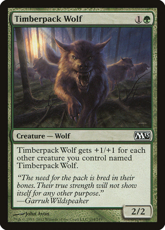 Timberpack Wolf Magic The Gthering Magic 2013 M13