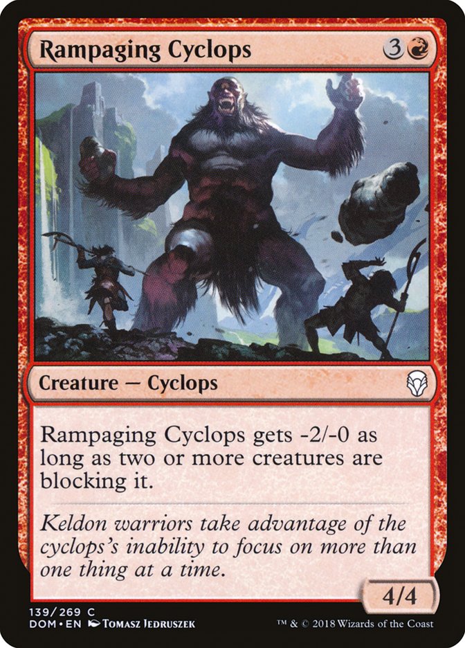 rampaging cyclops magic the gathering dominaria dom-139